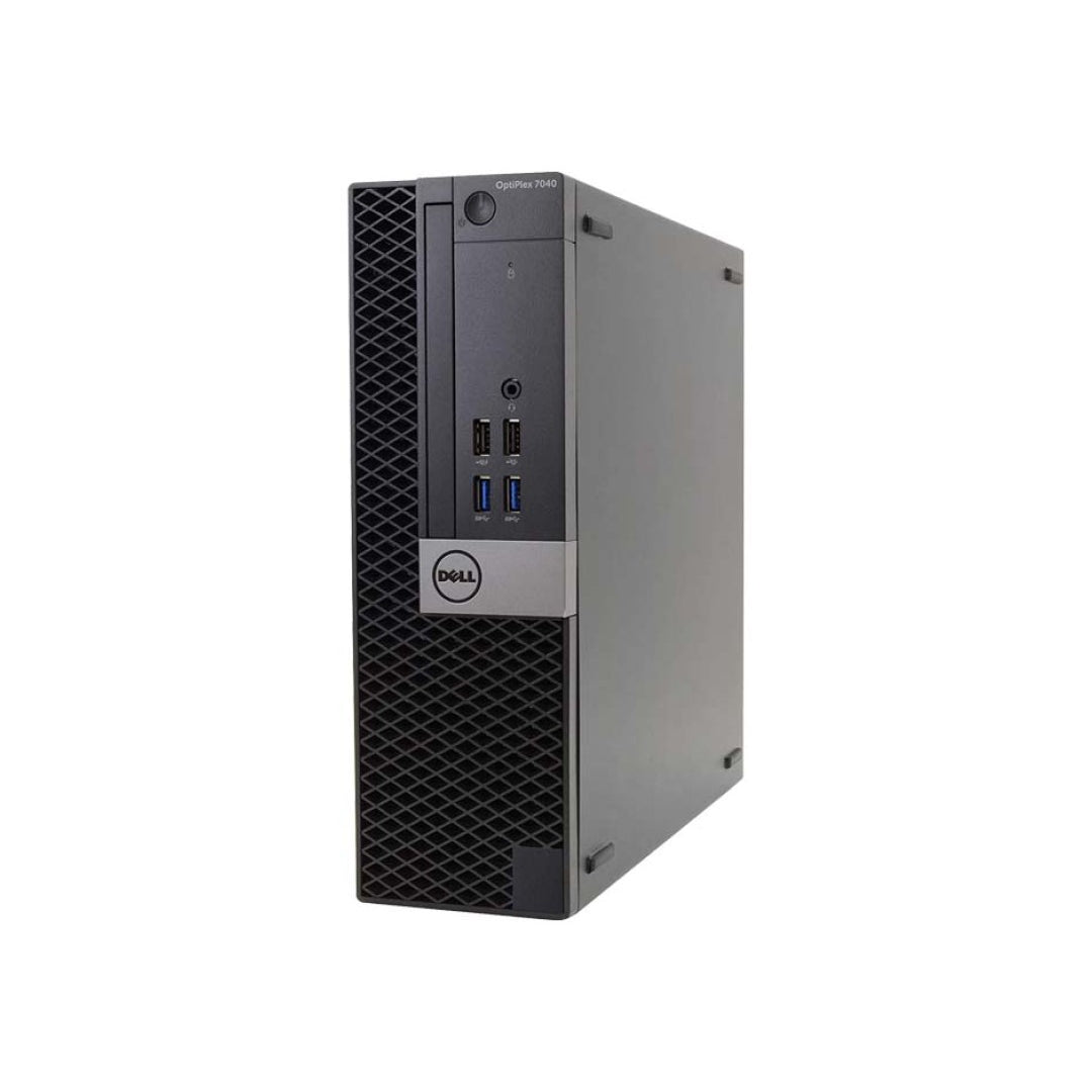 front image of refurbished dell optiplex 7040 sff desktop cpu with intel core i3 processor